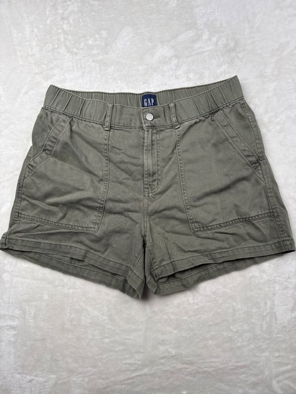 Gap Womens Olive Green Utility Shorts Size L Casual Style